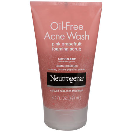 NEUTROGENA Oil-Free Acne Wash Pink Grapefruit Foaming Scrub 4.2 oz., PK12 6805360